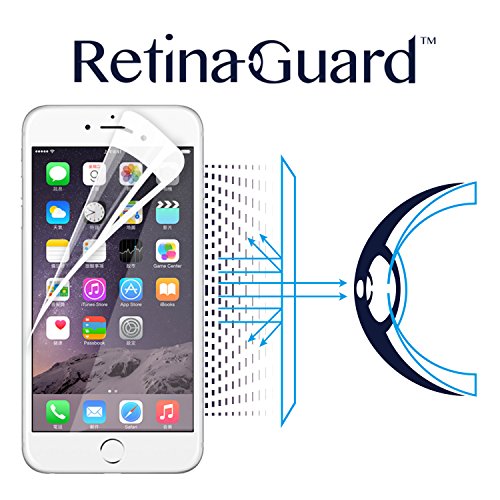 RetinaGuard Anti-UV, Anti-blue Light Screen protector for iPhone6S Plus / 6 Plus (White border) - SGS & Intertek Tested - Blocks Excessive Harmful Blue Light, Reduce Eye Fatigue and Eye Strain