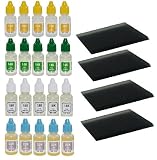 Wholesale Supply: 40 Bottles Gold Test Acid 10k 14k 18k 22k, Plus 4 Extra Large Scratch Stone Testing Surfaces