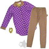 Little Miss Matched Green and Purple Coat Style Pajamas for Women