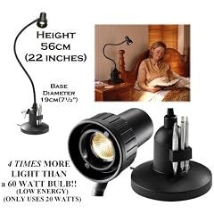 Serious Readers farbe Schwarz Tischlampe Speziell f�r Lekt�re - 4 mal st�rker als eine 60 Watt Gl�hlampe - Energiesparend:- 240 Watts Produktion einzige konsumieren 20 watts von elektrischer - einschalten/ausschalten hinten im lampe und schnur - Hergestellt in Gro�britannien - Diese Lampe ist mit einem 230V, EURO-Stecker ausgef�hrt!