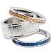 Denver Nuggets Logo Crystal Stacked Ring Set