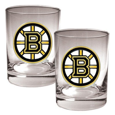 NHL Two Piece Rocks Glass Set - Primary Logo