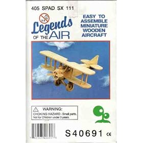 Legends of the Air 405 SPAD SX 111 Easy to assemble Miniature Wooden Aircraft (Hobby... from Books Airplane