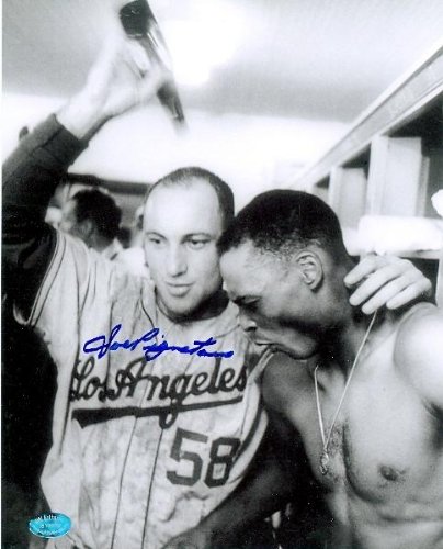 Joe Pignitano Autographed/Hand Signed 8x10 Photo (1959 Los Angeles Dodgers World Series Champion Cel
