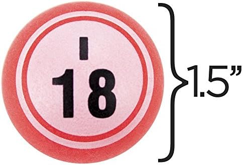 Bingo Balls - Colored Double Numbered Professional Ping Pong Size
