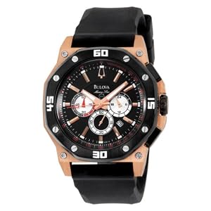 Buy Bulova Mens 98B118 Marine Star Black Dial Watch