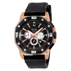 Bulova Men's 98B118 Marine Star Black Dial Watch
