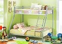 Metal Triple 3 Sleeper Bunk Bed With Two Sprung Mattresses