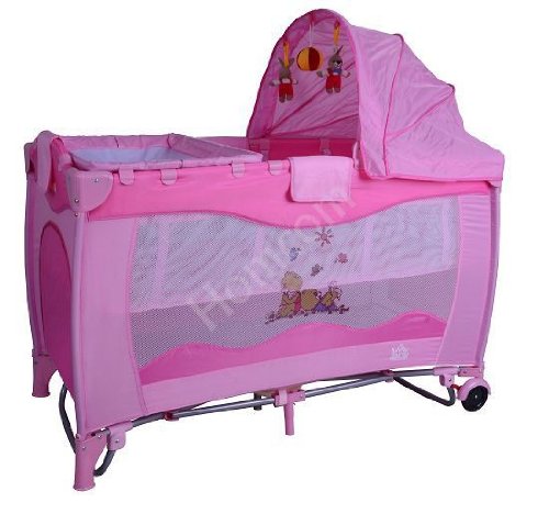 Portable Travel Cot Playpen Baby Bassinet 2 In 1