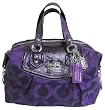 Coach Madison Op Art Audrey Satchel Raisin
