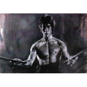 Bruce Lee (W/ Nunchuks) Movie Poster Print - 11" X 17"