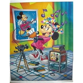 Mickey Mouse~ Minnie Mouse~ Mickey and Minnie Mouse Poster~ Rare Vintage Poster!!~ Approx 22" x 30"