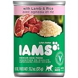 IAMS PROACTIVE HEALTH Adult Ground Dinner With Lamb and Rice Wet Dog Food 13.2 Ounces (Pack of 12)
