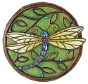 New Creative 25850 Garden Jewels Stepping Stone, Jeweled Dragonfly, 10.75-Inches Diameter