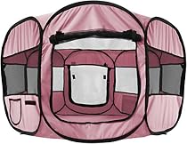OxGord 8-Panel Pop-Up Tent with Carry Bag Portable PlayPen for Pets, 48 by 48 by 25