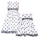 Rare Editions Girls 2T-6X NAVY-BLUE WHITE POLKA DOT Special Occasion Wedding Flower Girl Birthday Party Resort Dress
