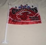 miami heat car flag - 2006 miami heat nba champions rare car flag by rico tag express