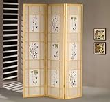 3 Panel Shoji Screen - Natural (Plant)