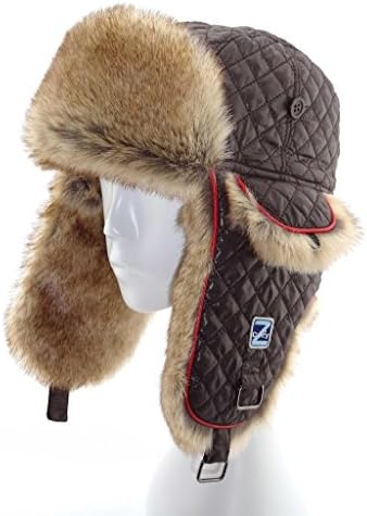 Cozy Z Winter Mon Style Diamond Faux Fur Aviator Size S/M Color Brown