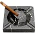 Black Marble Square Cigar Ashtray