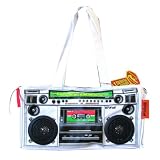 Loop NYC Parcel 2008 * White * Audio Couture Super Cute Shoulder Tote Bag With Usable Speakers -- Plug In Your MP3 and Jam !