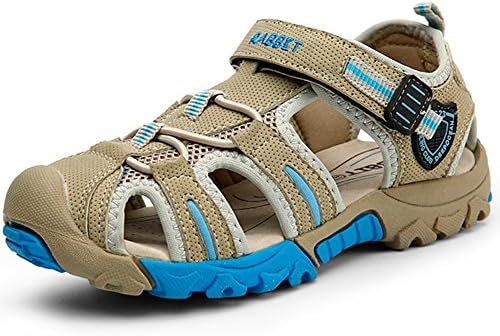 Anti-slip Breathable Boys Closed Toe Sports Beach Sandals Outdoor Kids Hiking Sneaker Summer Light Weight Soft Students Casual Walking Althetic Shoes Brown Size 13 M US Little Kid