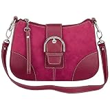 Embassy Burgundy Faux Suede Purse