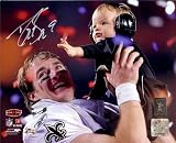 Drew Brees Autographed/Hand Signed New Orleans Saints 8x10 Photo With Son SB XLIV