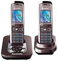 Panasonic KX-TG8422GA schnurloses DECT-Telefon Duo mit Anrufbeantworter mocca/braun