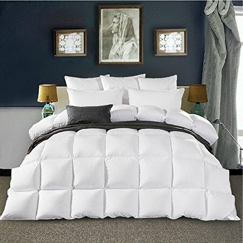 Elegant® King Size 100% Pure Canadian Goose Down Comforter Down Duvet Down Quilt, 1800TC Egyptian Cotton Cover