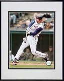 Grady Sizemore 2007 Batting Action Double Matted 8 x 10 Photograph in Black Anodized Aluminum F