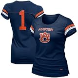 Nike Auburn Tigers Ladies #1 Navy Blue Replica Football Vintage T-shirt