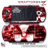 Radioactive Red WraptorSkinz Skin and Screen Protector Kit fits Sony PSP Sl ....