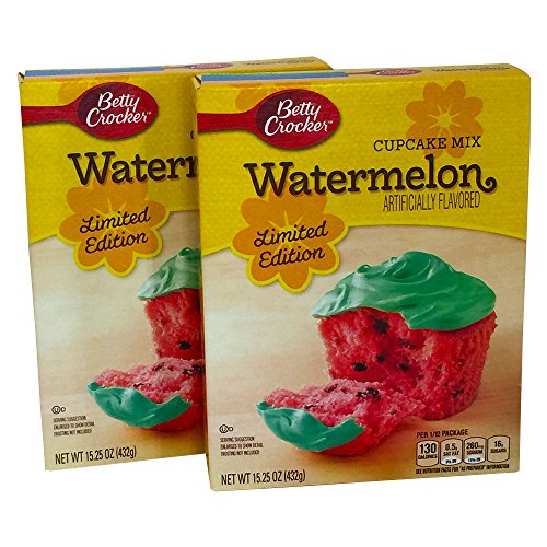 Betty Crocker Watermelon Cake/Cupcake Kit for Kids bundle 2 cake mixes