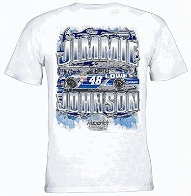 Jimmie Johnson NASCAR #48-Lowes Flameout T-Shirt-White
