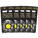 Hear-More Quality Hearing Aid Batteries by Rayovac - Size 10 - 40 Batteries (5 8-pks)