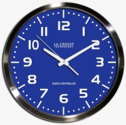 La Crosse Technology WT-3161BL 16 Inch Stainless Steel Atomic Clock