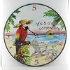 Macaw Parrot Wall Clock Tropical Theme Design
