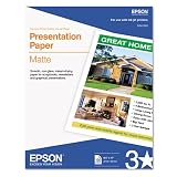 Epson® Photo-Quality Inkjet Paper, Matte White, 4.9 mil, Letter, 100 Sheets