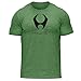stacked tri-blend crew - vintage emerald/black - XL