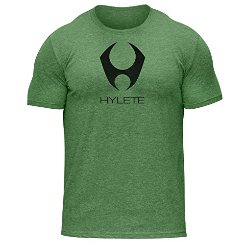 stacked tri-blend crew - vintage emerald/black - XL