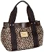 Tommy Hilfiger Leeds Small Iconic Tote,Dark Chocolate/Ecru,one size