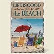 Tile Desk clock~ At the Beach ~Artworks Home Accents~ desk clocks~ code 272