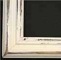 Distressed White Picture Frame - Solid Wood-New, 8x10