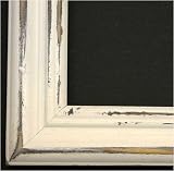 Distressed White Picture Frame - Solid Wood-New, 9x12
