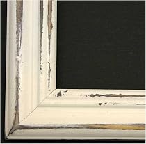 Distressed White Picture Frame - Solid Wood-New, 8x10