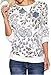 PinupArt Women's Floral Print Long Sleeve Crew Neck T-Shirt