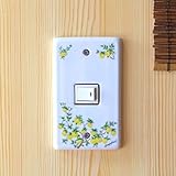 グレープフルーツスイッチプレート 1穴　　　専用ネジ2本付き スイッチカバー コンセントプレート コンセントカバー 陶器製 リフォーム 簡単交換 DIY