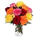One-Dozen Sweetheart Mixed Roses with Vase