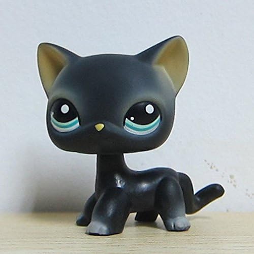 Littlest Pet Collection LPS Figure Toy Animal Black Short Hair Siamese Cat Blue Eyes by Bes88